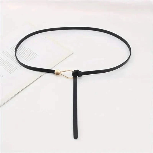 Thin Leather Belt Female Bow Leisure Belts DailySale