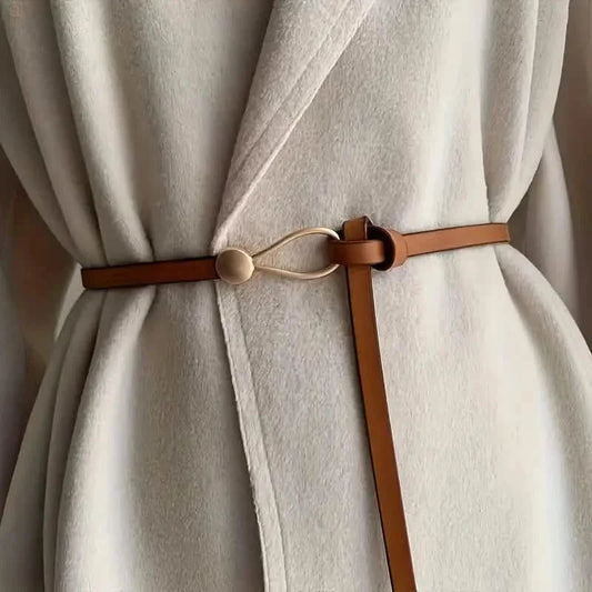 Thin Leather Belt Female Bow Leisure Belts DailySale