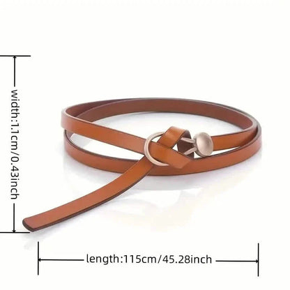 Thin Leather Belt Female Bow Leisure Belts DailySale