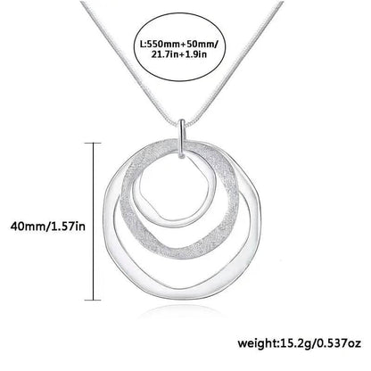 Three Rings Design Pendant Necklace DailySale