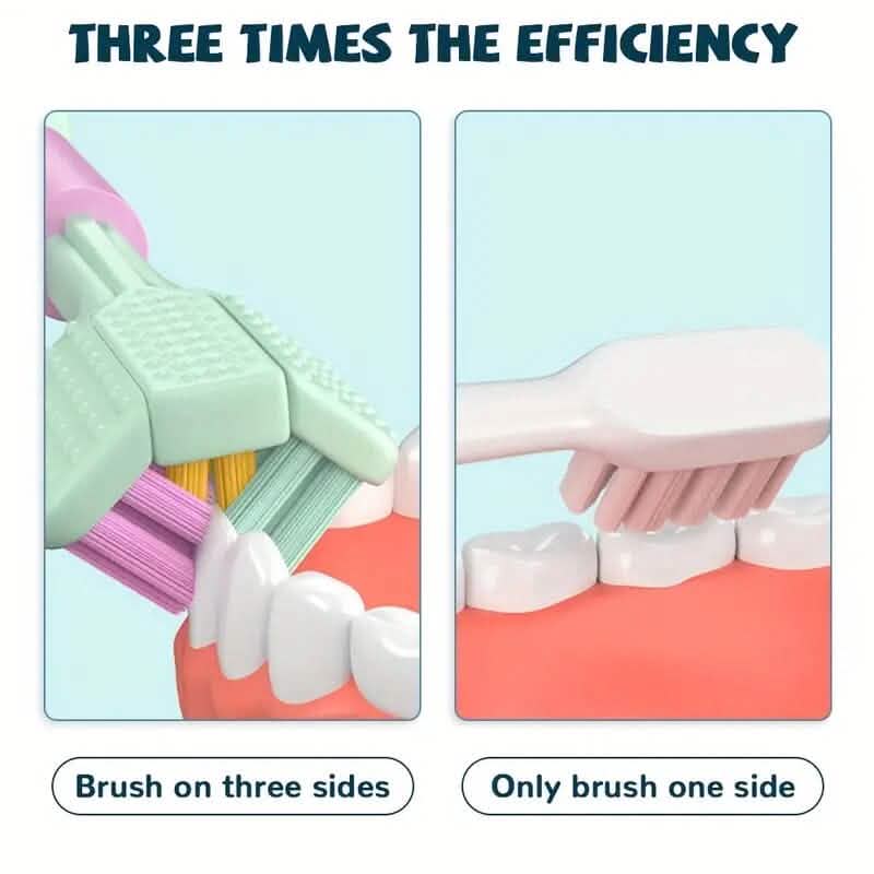 Threesided Soft Bristle Toothbrush DailySale