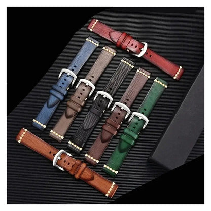 TicWatch Pro 5, Pro 3 & E3 Textured Leather Band with Accent Stitching BandsCo Straps
