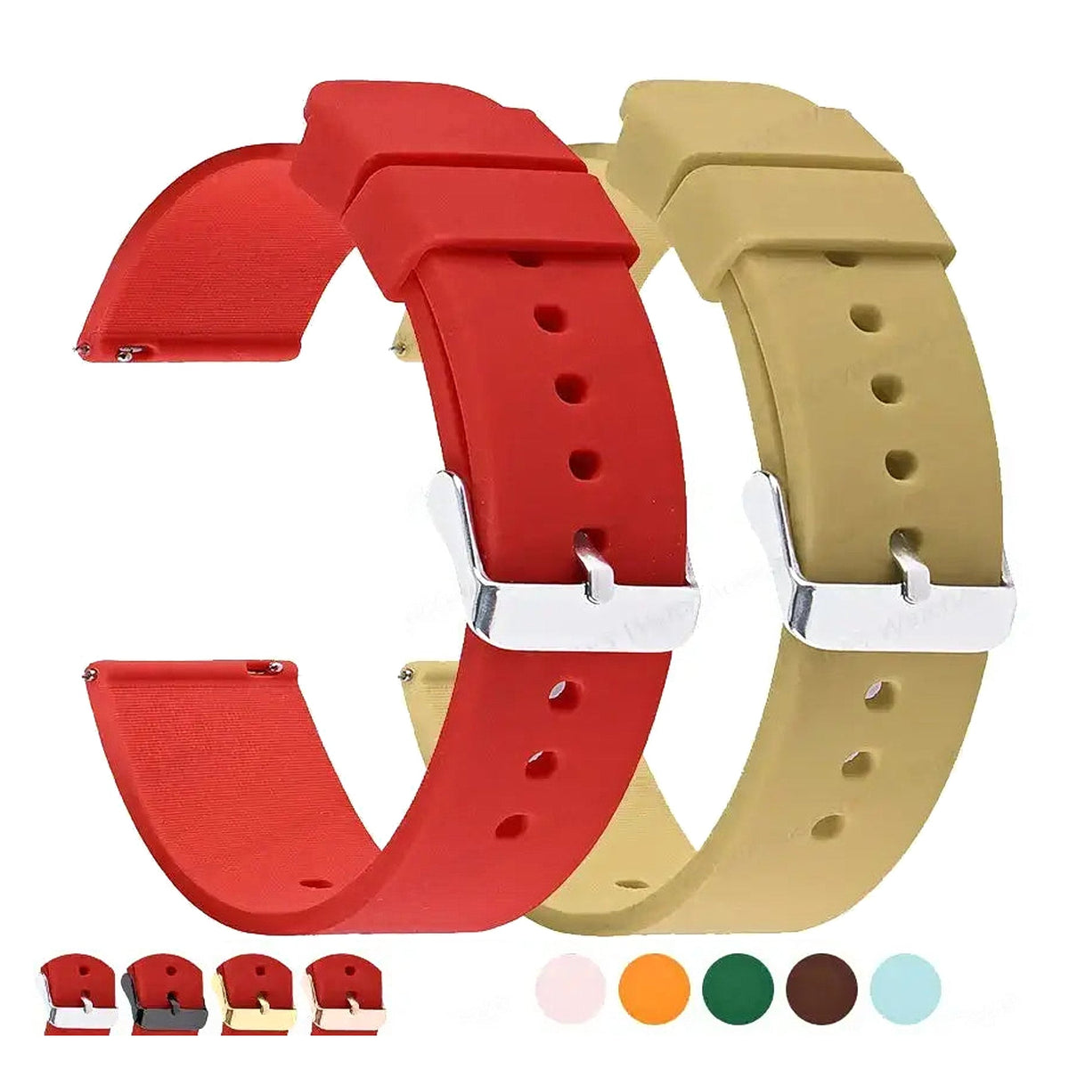 TicWatch Pro 5, Pro 3 & E3 Smooth Silicone Band, 10 Colors BandsCo Straps