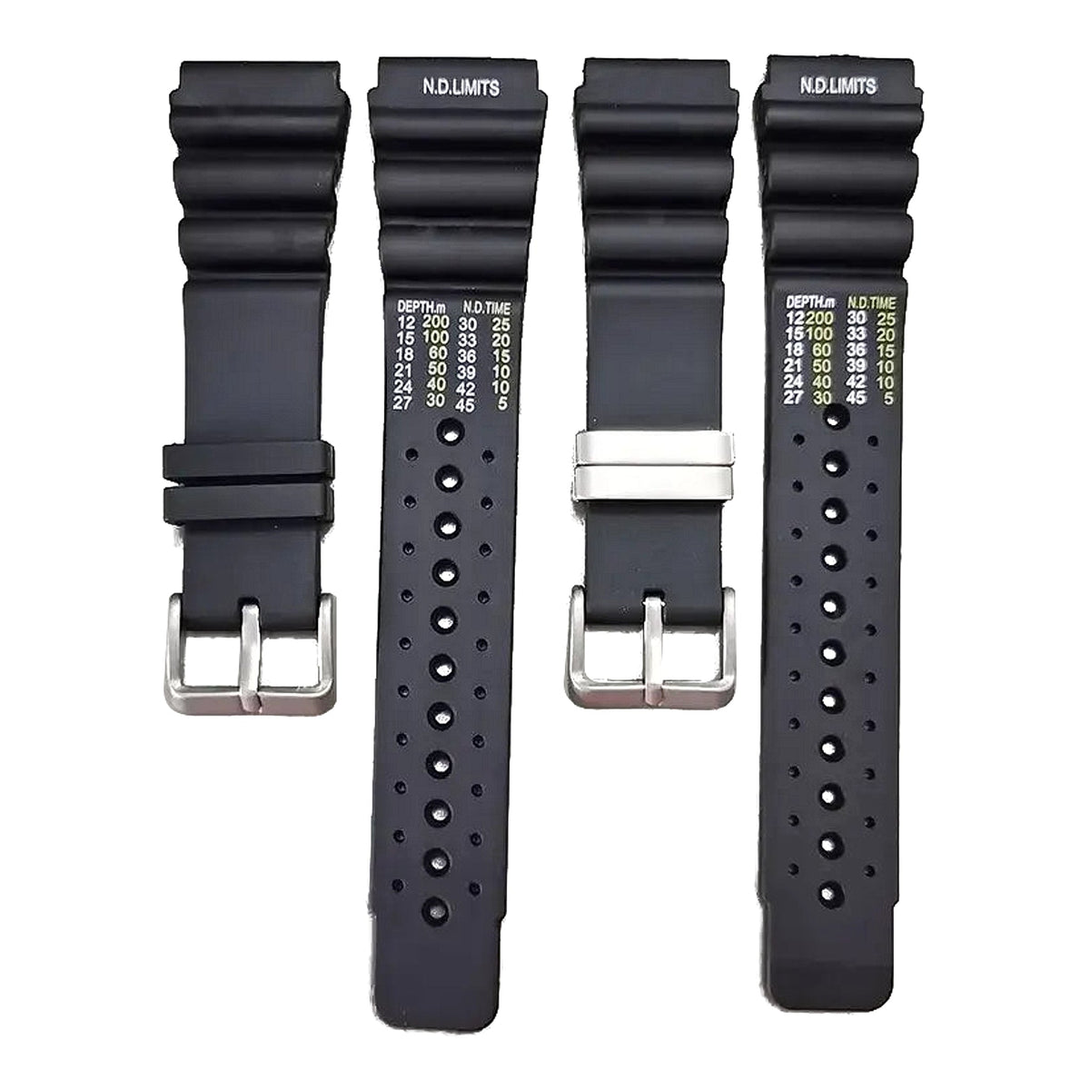 TicWatch Pro 5, Pro 3 & E3 Dive-Style Silicone Band, 3 Keeper Options BandsCo Straps
