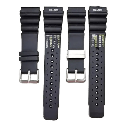 TicWatch Pro 5, Pro 3 & E3 Dive-Style Silicone Band, 3 Keeper Options BandsCo Straps