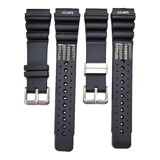 TicWatch Pro 5, Pro 3 & E3 Dive-Style Silicone Band, 3 Keeper Options BandsCo Straps