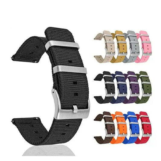 TicWatch Pro 5, Pro 3 & E3 Two-Piece Nylon Band, Twin Metal Keepers BandsCo Straps