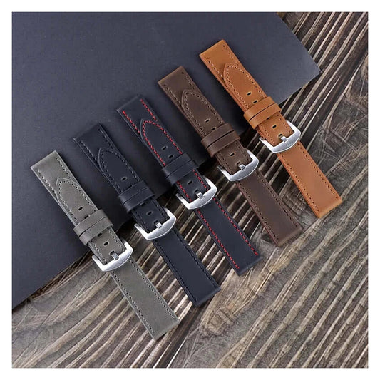 TicWatch Pro 5, Pro 3 & E3 Leather Band with Stitching Options BandsCo Straps