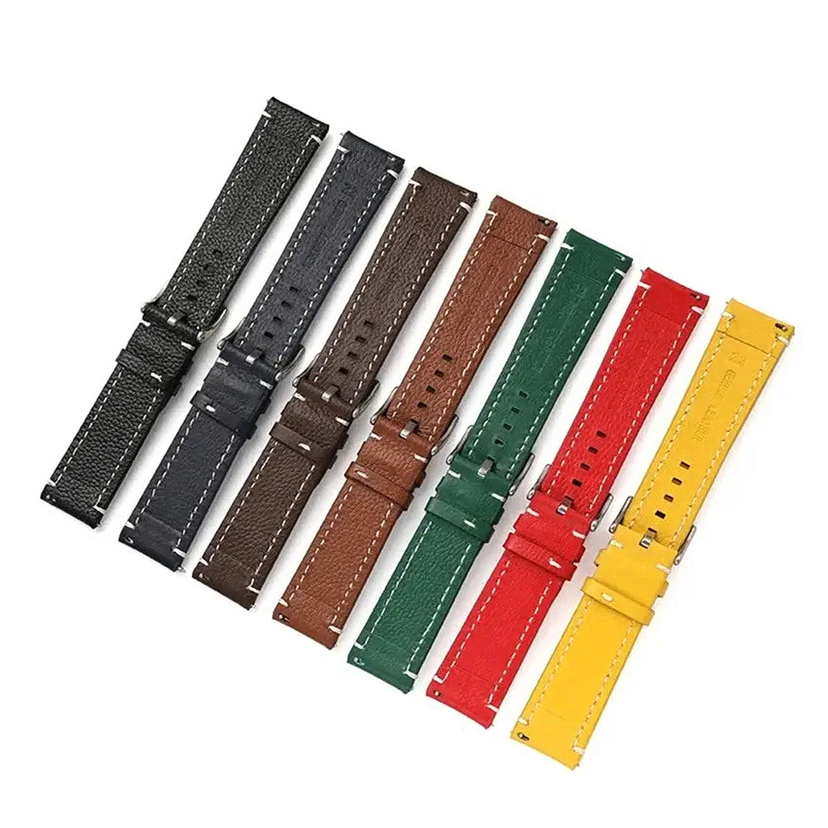 TicWatch Pro 5, Pro 3 & E3 Pebbled Leather Band with Stitching BandsCo Straps