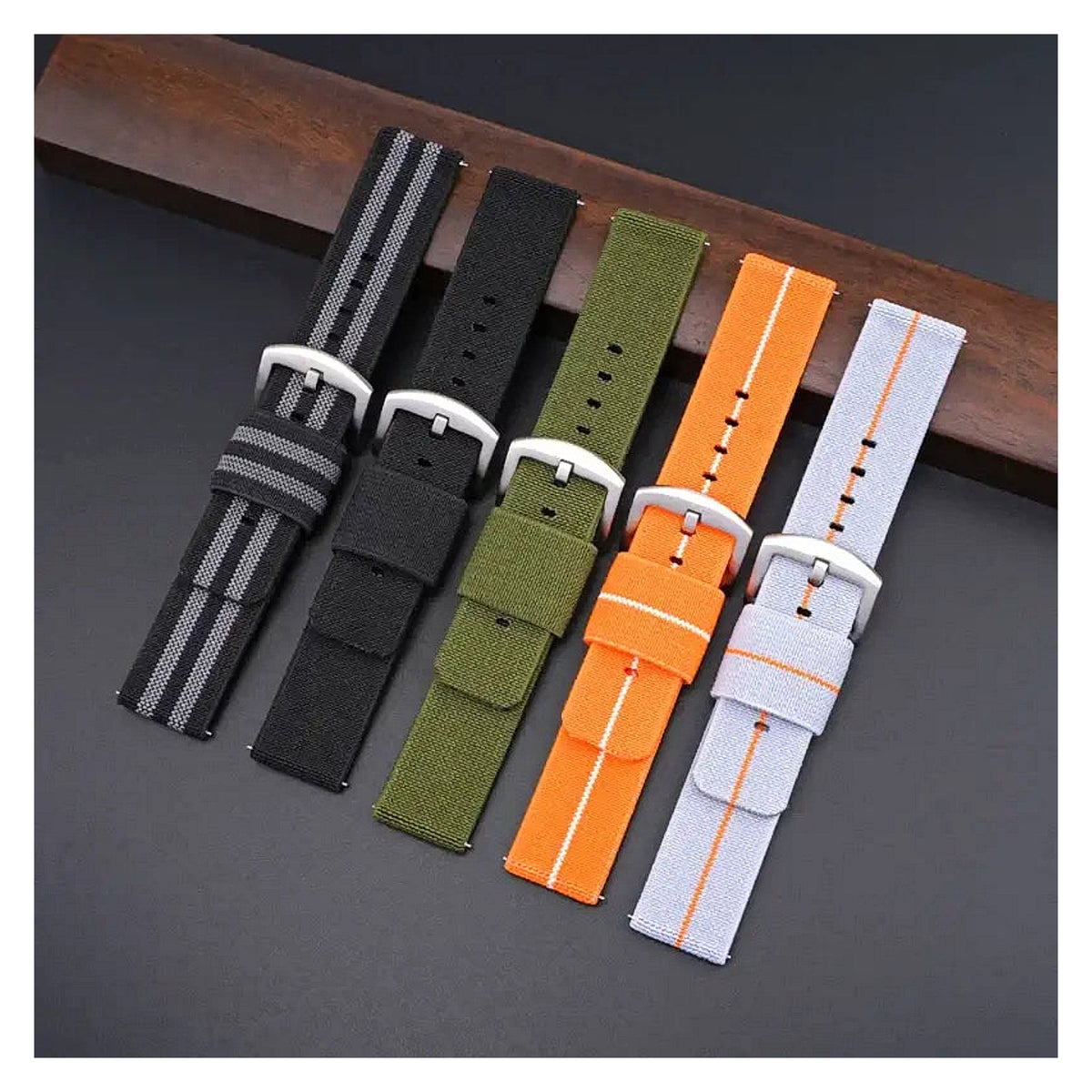 TicWatch Pro 5, Pro 3 & E3 Woven Nylon Band with Fabric Keepers BandsCo Straps