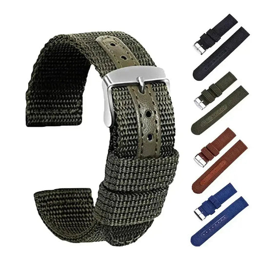 TicWatch Pro 5, Pro 3 & E3 Textured Nylon Band with Center Panel BandsCo Straps