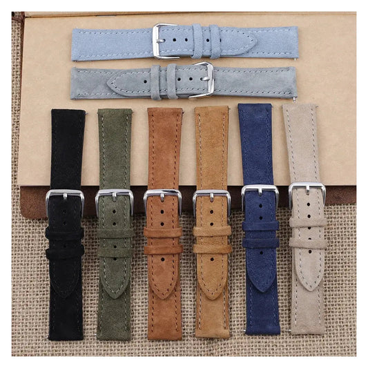 TicWatch Pro 5, Pro 3 & E3 Suede Leather Band with Stitching BandsCo Straps