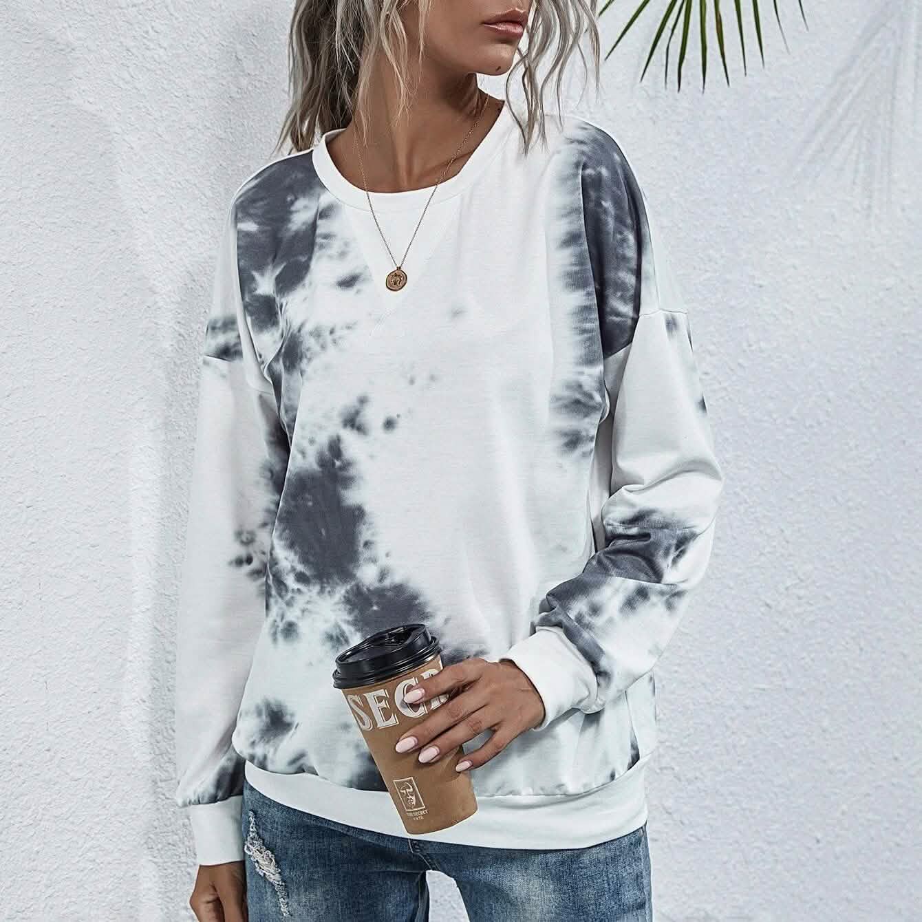 Tie Dye Round Neck Sweatshirt DailySale