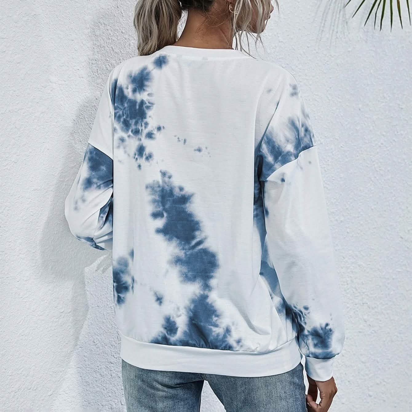 Tie Dye Round Neck Sweatshirt DailySale