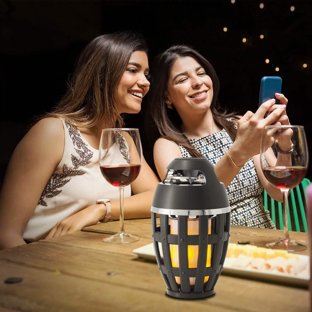 Tiki Torch Wireless Portable Stereo Speaker and Flame Table Lamp DailySale
