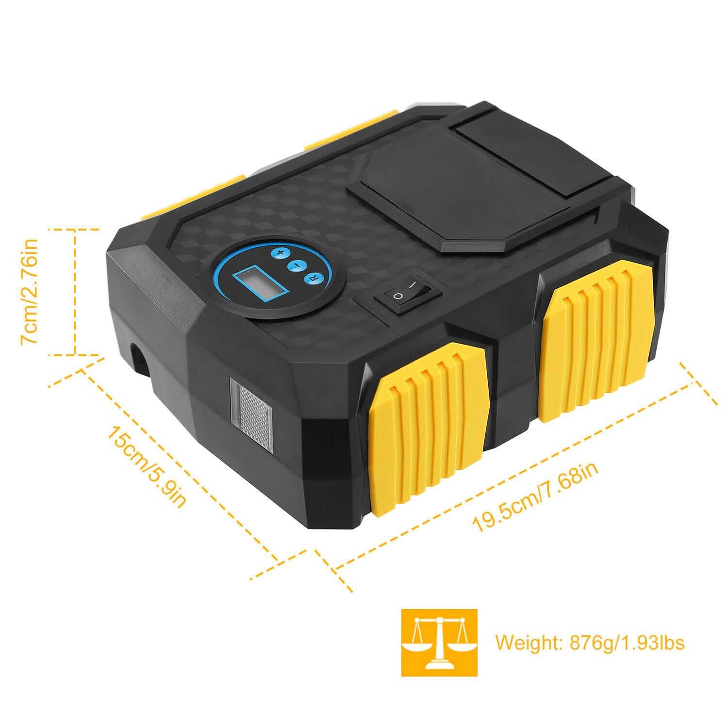 Tire Inflator 12V DC 120W 150PSI with LCD Electric Air Compressor DailySale