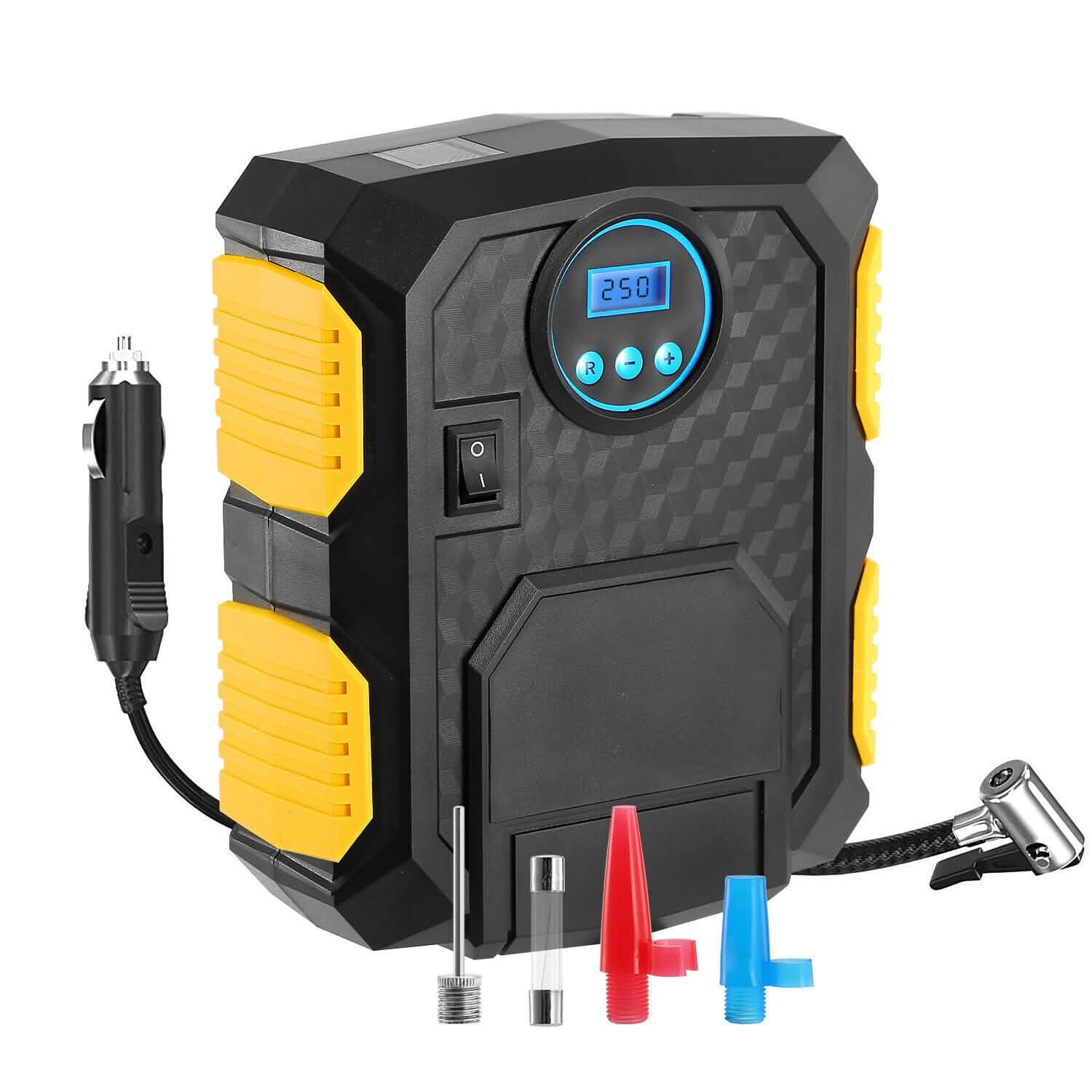 Tire Inflator 12V DC 120W 150PSI with LCD Electric Air Compressor DailySale