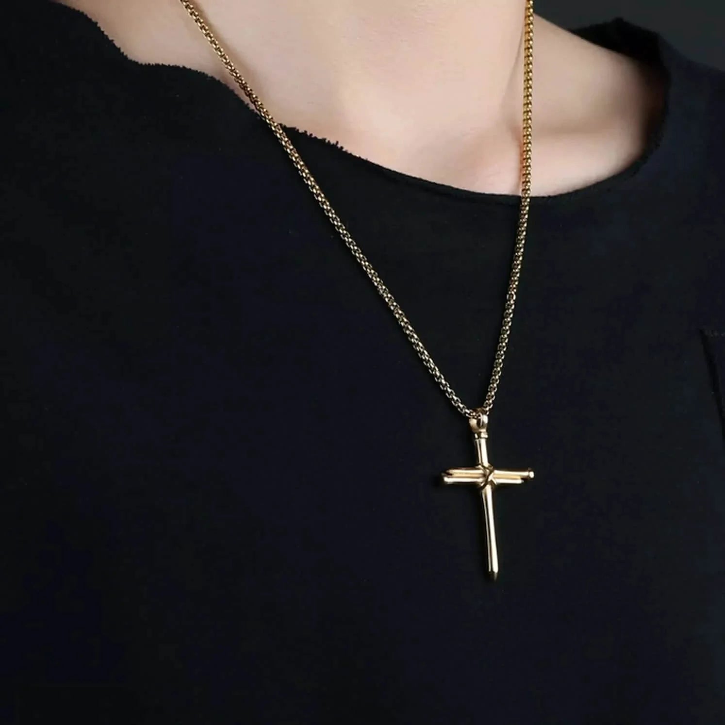 Titanium Steel Casting Steel Nails Cross Men's Pendant Punk Style DailySale