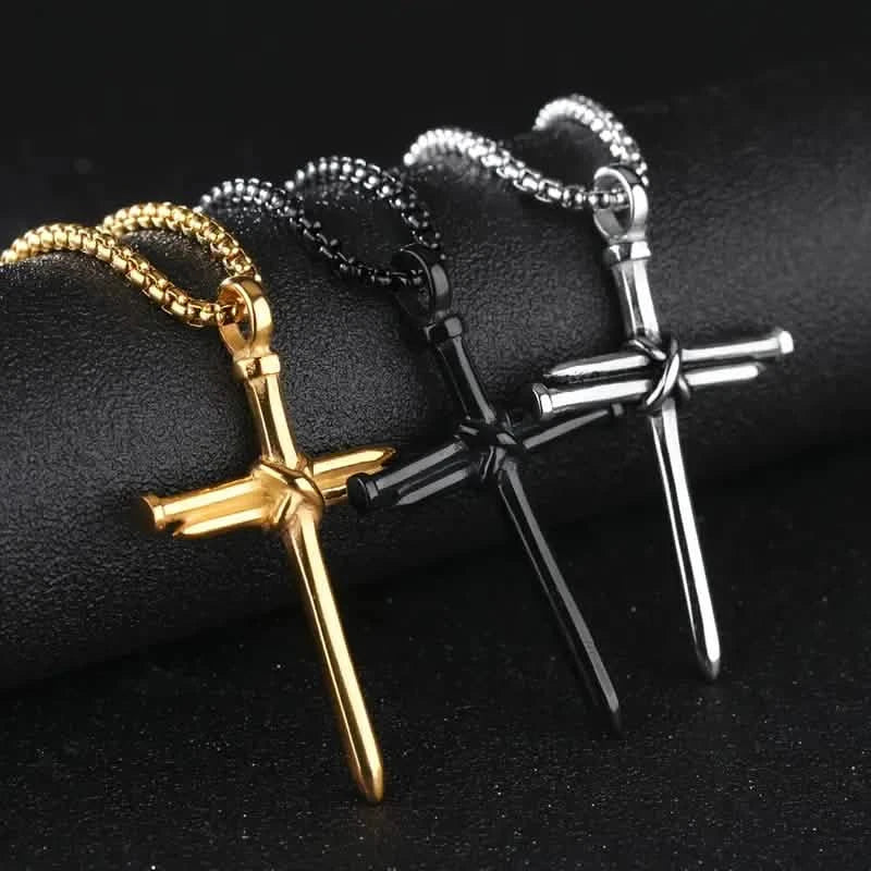 Titanium Steel Casting Steel Nails Cross Men's Pendant Punk Style DailySale