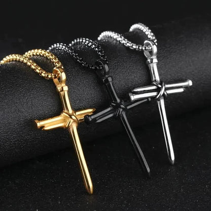 Titanium Steel Casting Steel Nails Cross Men's Pendant Punk Style DailySale