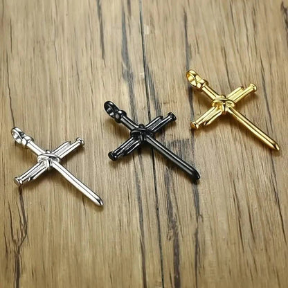 Titanium Steel Casting Steel Nails Cross Men's Pendant Punk Style DailySale