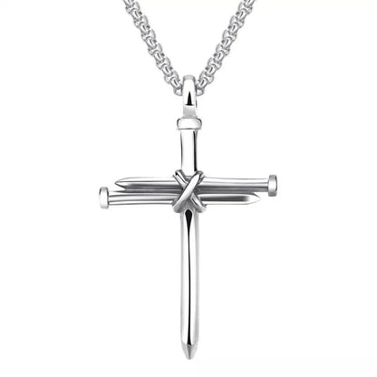 Titanium Steel Casting Steel Nails Cross Men's Pendant Punk Style DailySale