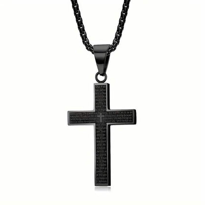 Titanium Steel Cross Prayer Pendant Necklace DailySale