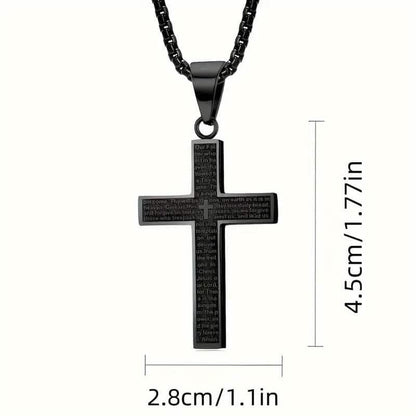 Titanium Steel Cross Prayer Pendant Necklace DailySale