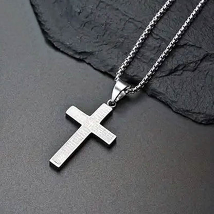 Titanium Steel Cross Prayer Pendant Necklace DailySale