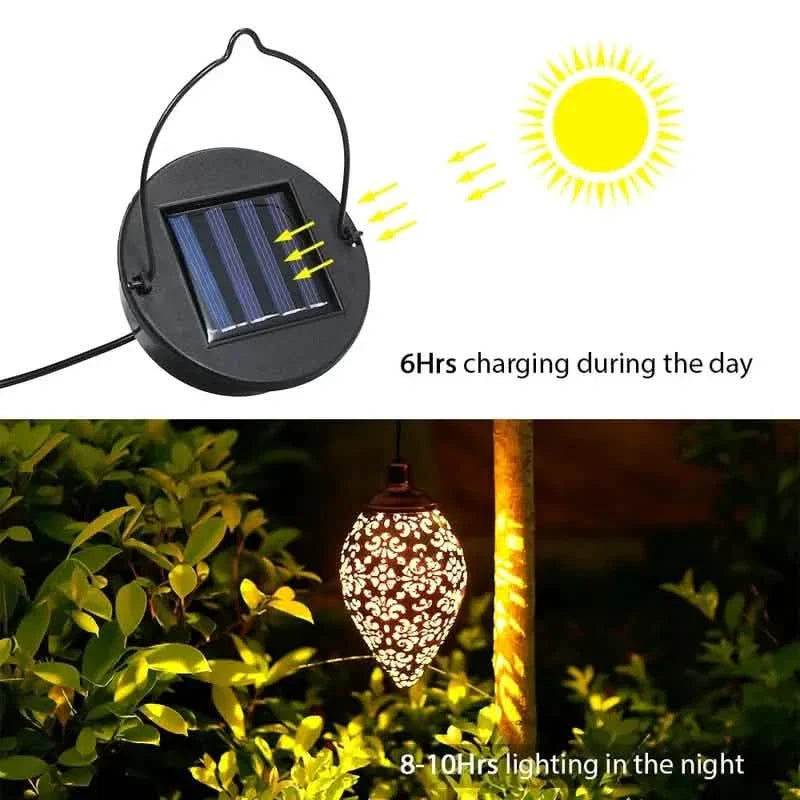 Tomshine Solar Lantern LED Moroccan Garden Lights Metal Lamp Waterproof DailySale