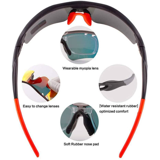 Toneoesol Polarized Sports Sunglasses with 5 Interchangeable Lenses DailySale