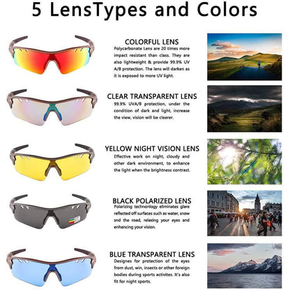 Toneoesol Polarized Sports Sunglasses with 5 Interchangeable Lenses DailySale