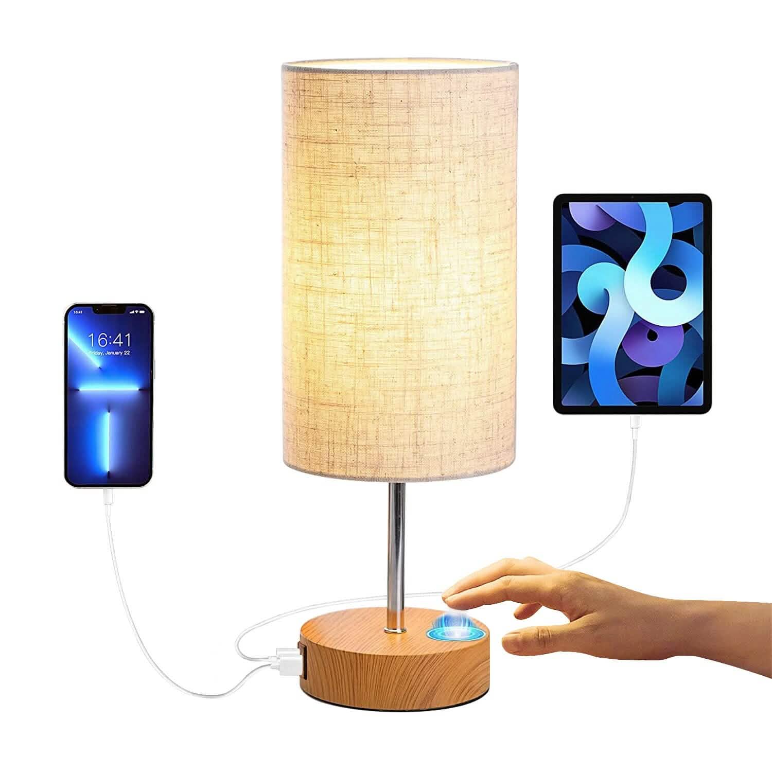 Touch Control Table Lamp 3-Way Dimmable Nightstand Beside Lamp DailySale