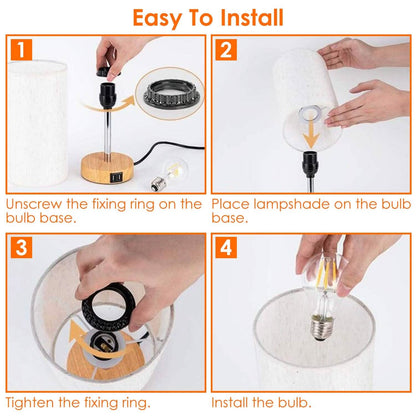 Touch Control Table Lamp 3-Way Dimmable Nightstand Beside Lamp DailySale