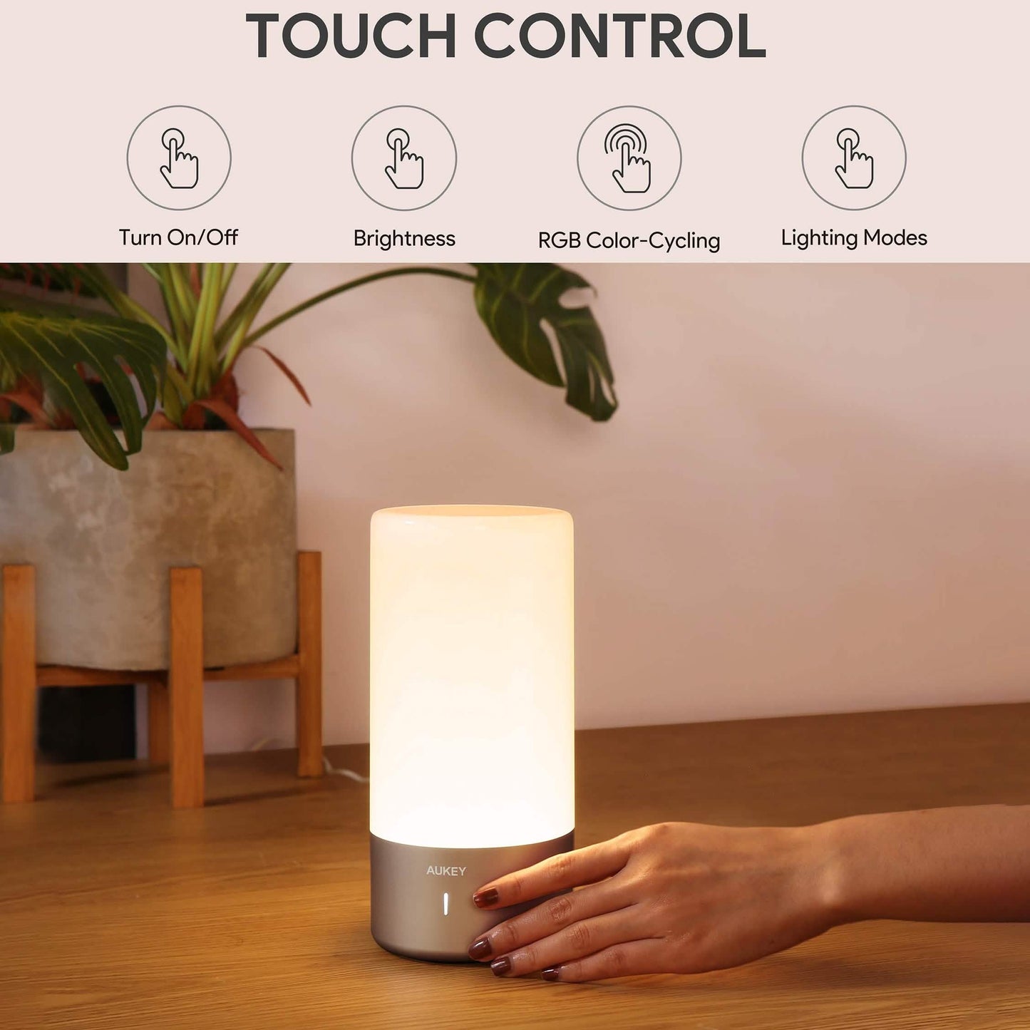 Touch Sensor Color Changing RGB Dimmable Table Lamp DailySale