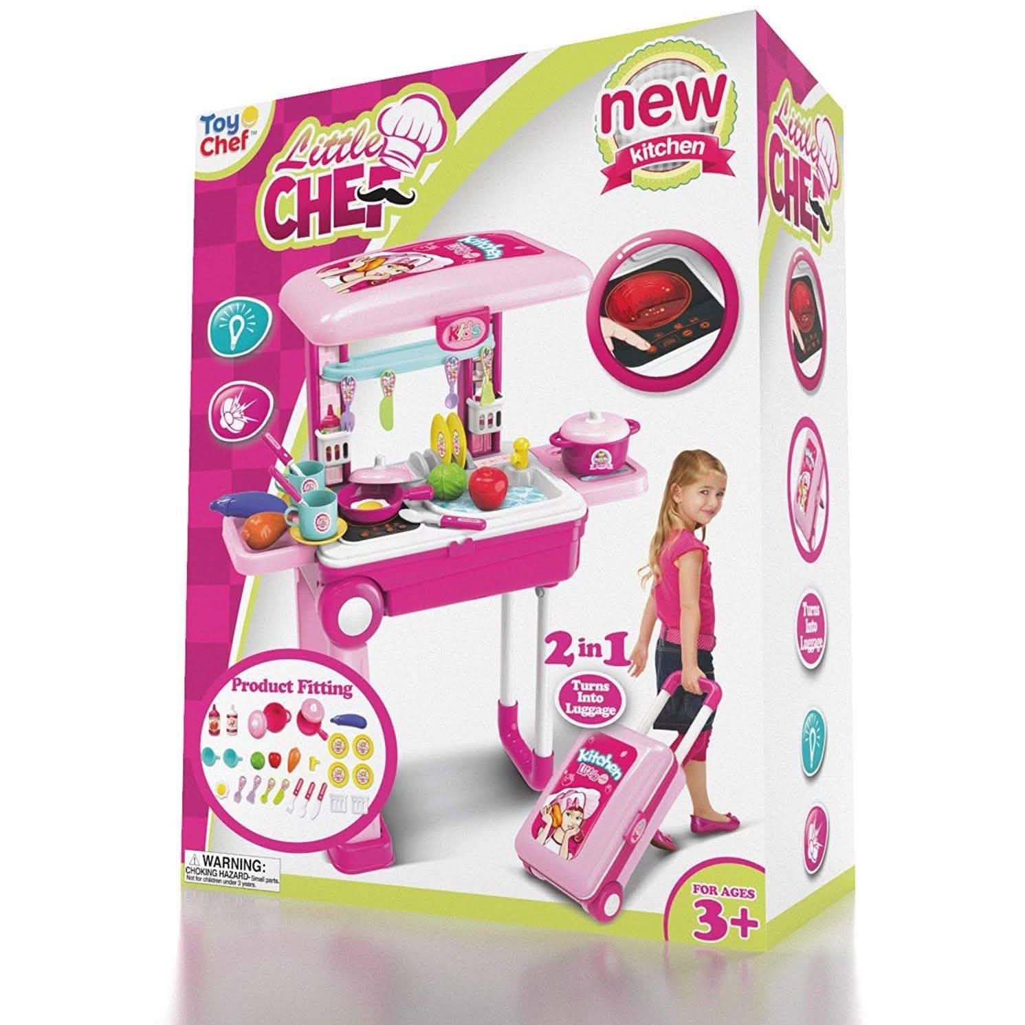 Toy Chef 2-in-1 Pretend Play Travel Set For Kids DailySale