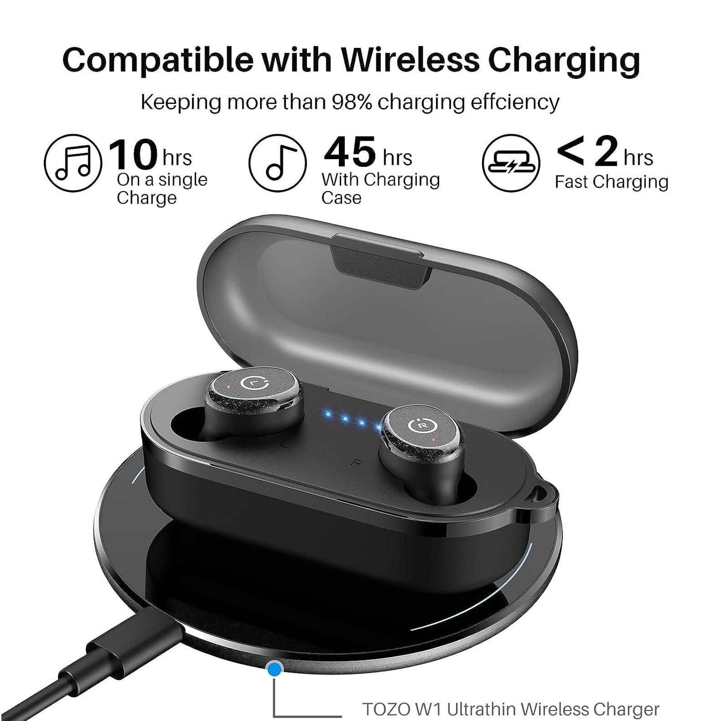 TOZO T10 Bluetooth 5.3 Wireless Earbuds (Refurbished) DailySale