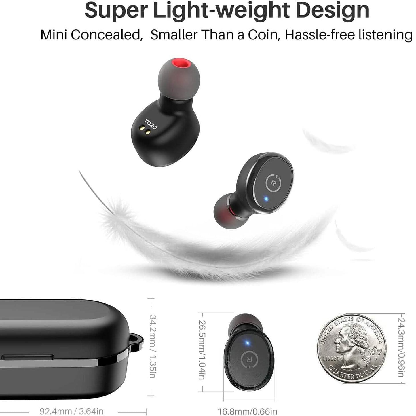 TOZO T10 Bluetooth 5.3 Wireless Earbuds (Refurbished) DailySale