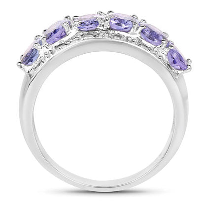 2.64 Carat Genuine Tanzanite .925 Sterling Silver Ring Bids.com
