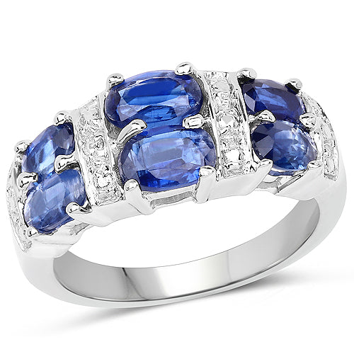 2.44 Carat Genuine Kyanite .925 Sterling Silver Ring Bids.com