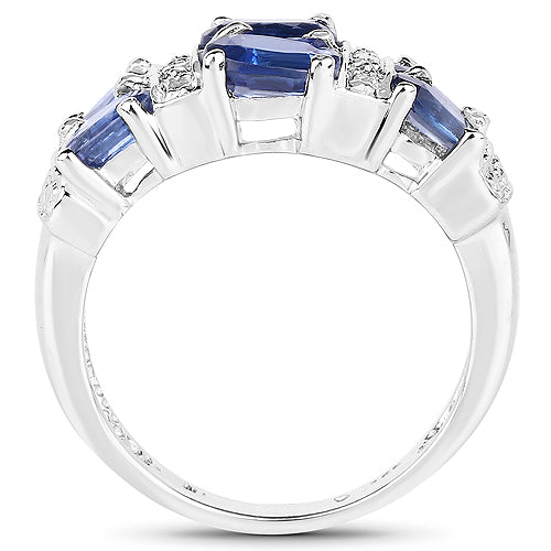 2.44 Carat Genuine Kyanite .925 Sterling Silver Ring Bids.com