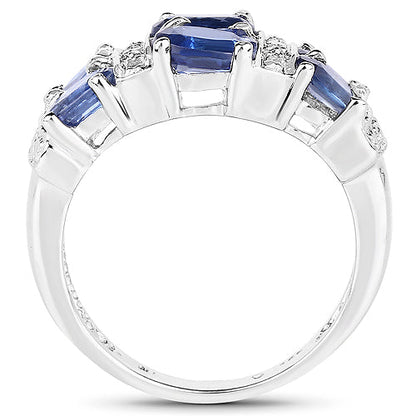 2.44 Carat Genuine Kyanite .925 Sterling Silver Ring Bids.com