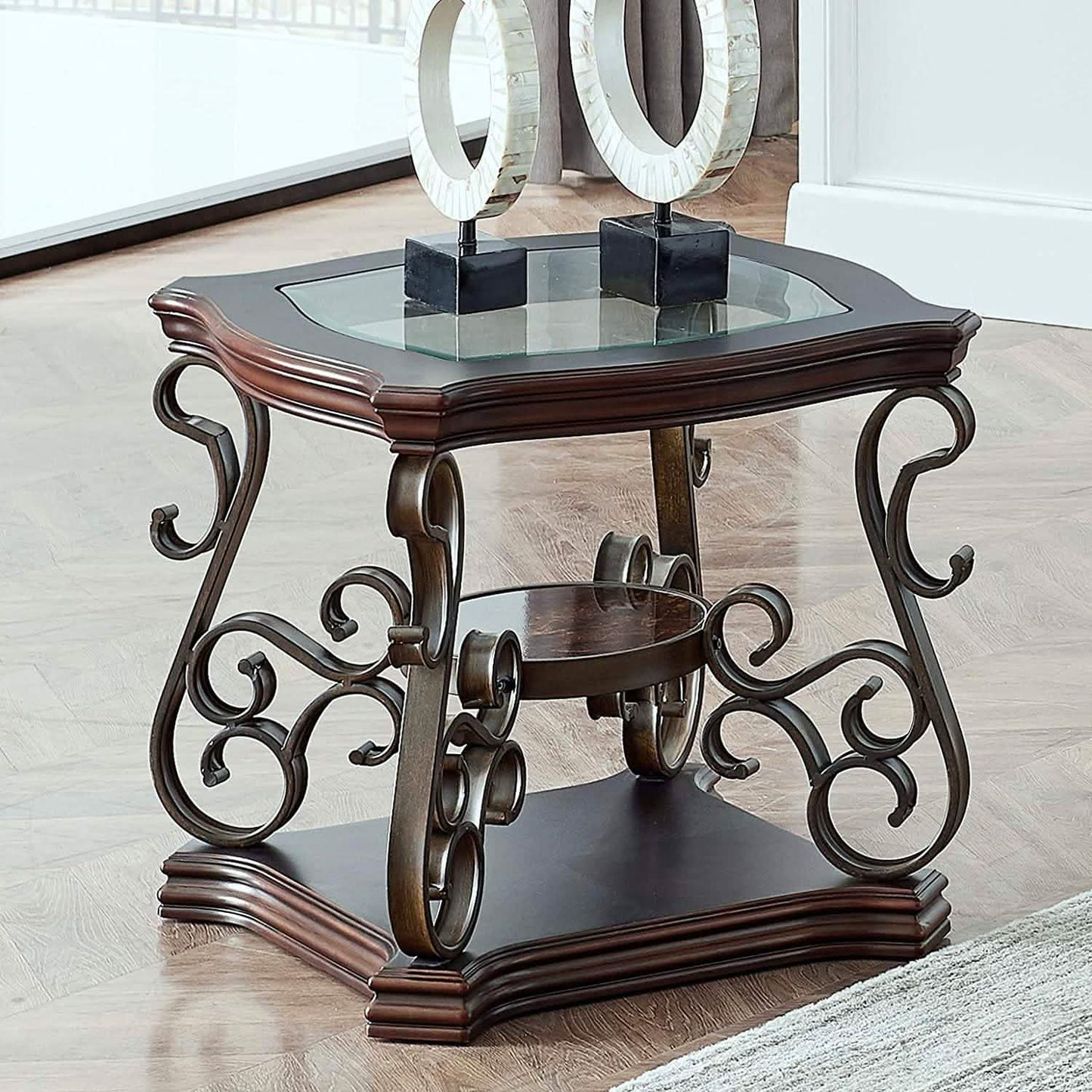 Traditional End Table Accent Bedside Nightstand DailySale