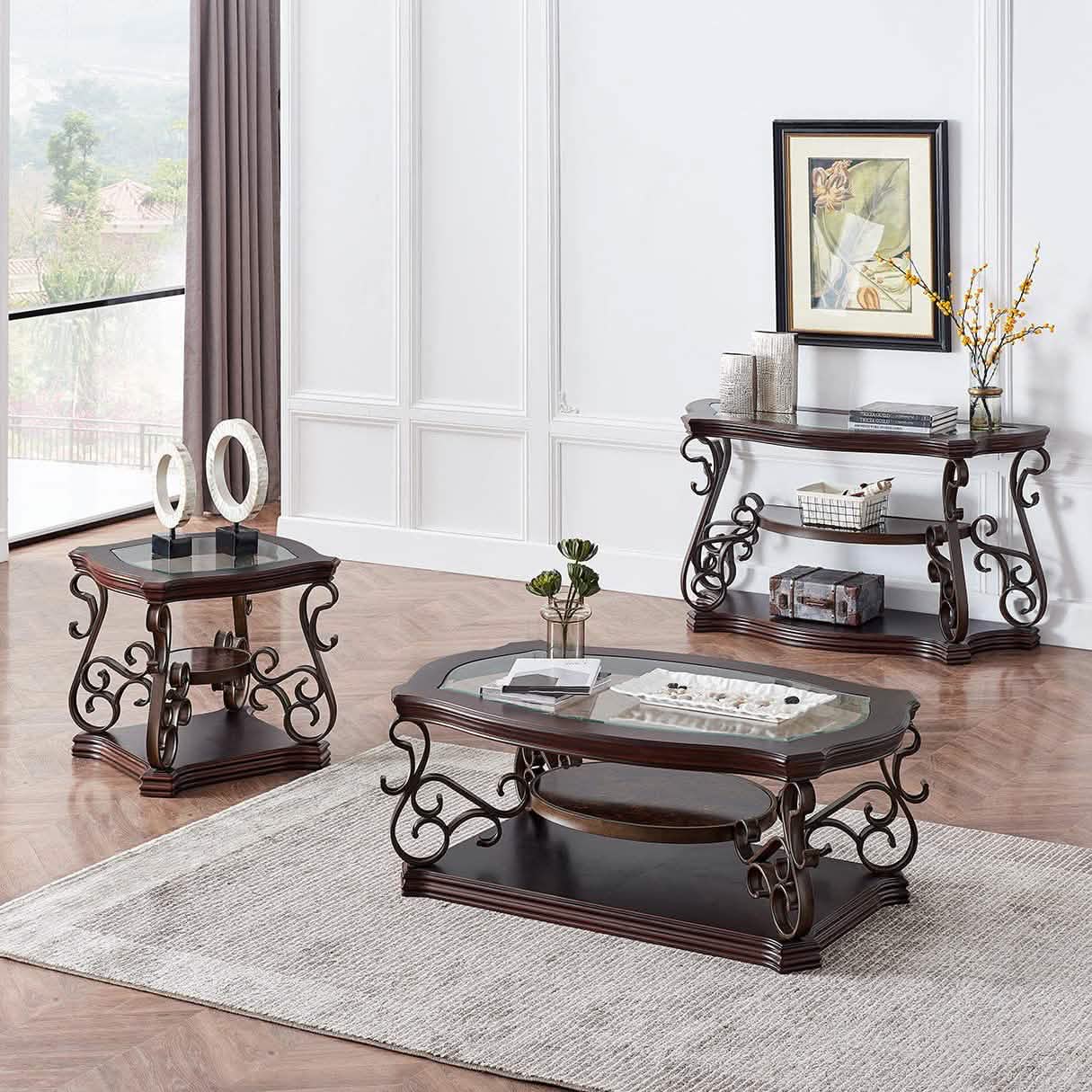 Traditional End Table Accent Bedside Nightstand DailySale