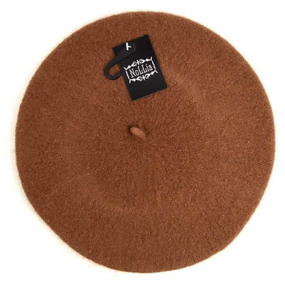 Traditional Women's Men's Solid Color Plain Wool French Beret One Size DailySale