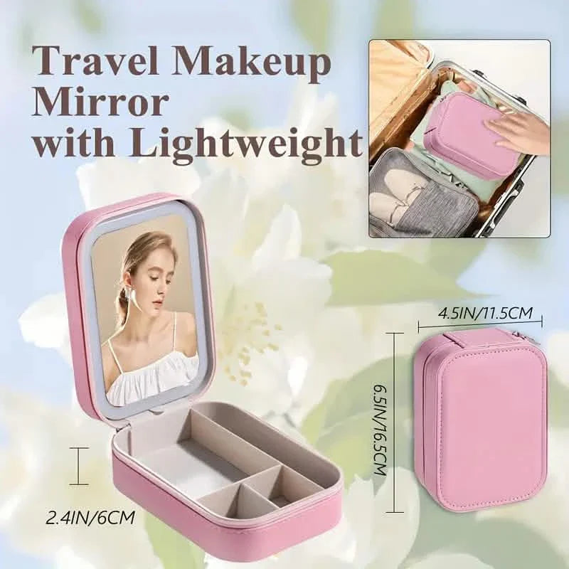 Travel Compact Touch Screen Tabletop Cosmetic Makeup Mirror with LED and 1200mAh DailySale