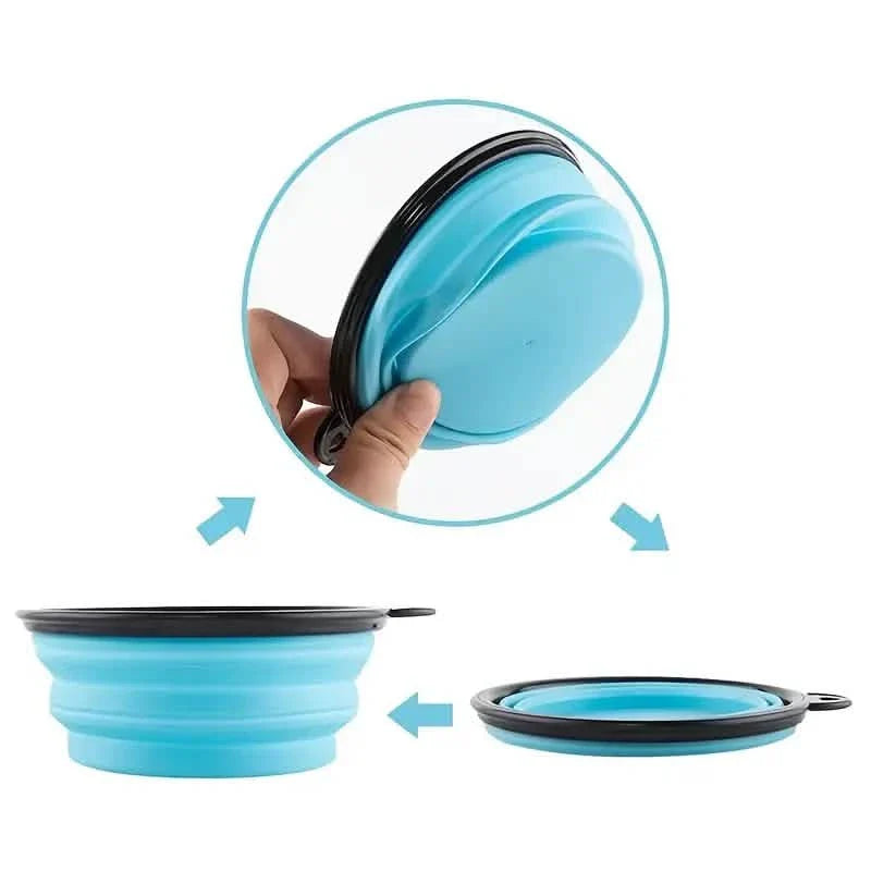 Travel-Friendly Pet Bowl - Durable TPR, Foldable & Chew-Resistant for Dogs & Cats DailySale