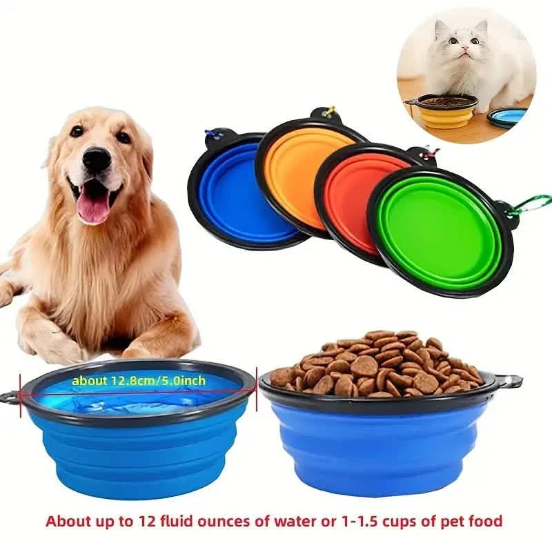 Travel-Friendly Pet Bowl - Durable TPR, Foldable & Chew-Resistant for Dogs & Cats DailySale