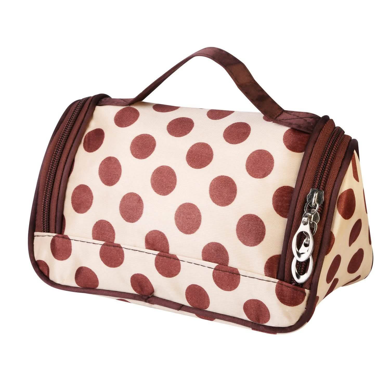 Travel Makeup Bag Portable Cosmetic Organizer with Cosmetic Mirror DailySale