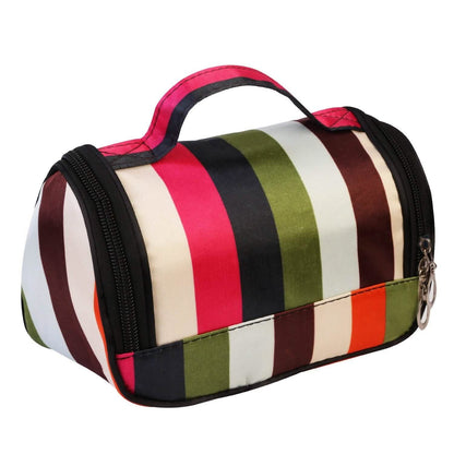 Travel Makeup Bag Portable Cosmetic Organizer with Cosmetic Mirror DailySale